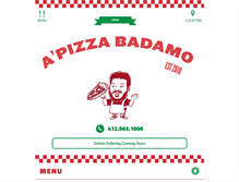 Tablet Screenshot of apizzabadamo.com